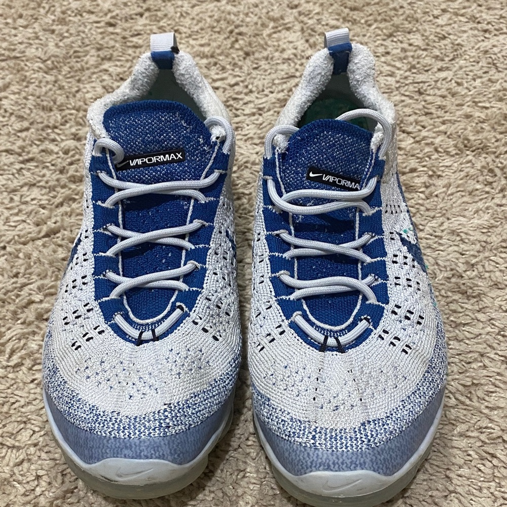 Nike Vapormax Flyknit Blue and White Shoes